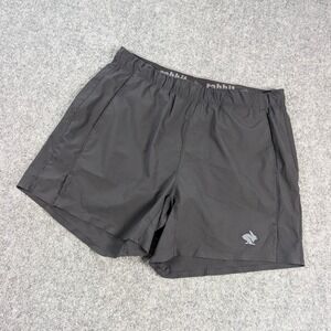 Rabbit Running Shorts Mens M Black 5 Inch Inseam Athletic Training Pocket Lined